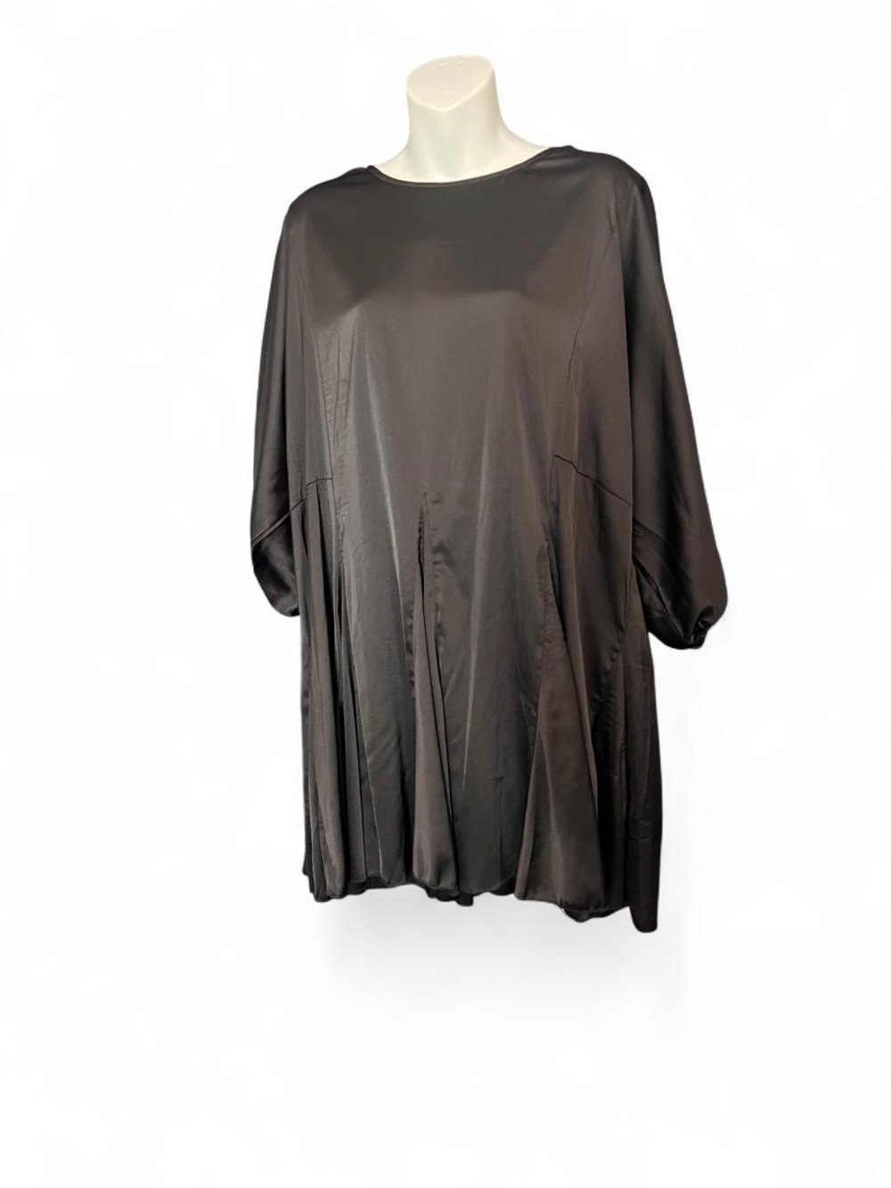 Women's Black Satin Mini Dress